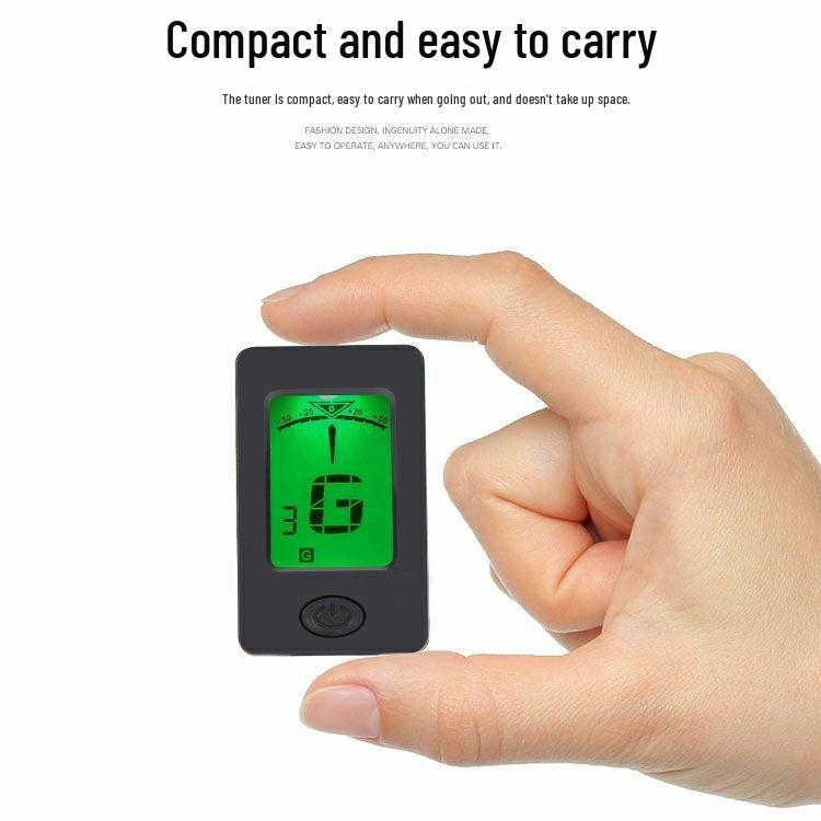Universal Electronic Tuner for Folk Guitar, Ukulele, Bass, and Violin - Beginner-Friendly