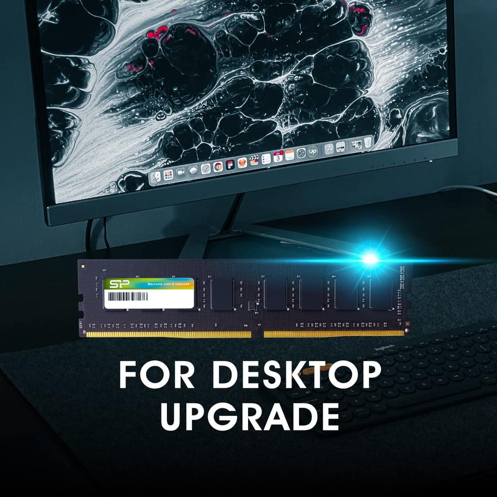 Silicon Power Desktop PC Memory 16GB X 2 288Pin CL19 SP032GBLFU266X22 DDR4-2666 (PC4-21300) 1.2V