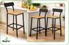 Hokery Barowe 2 Szt Z Oparciem Taboret Zestaw Loft Dąb 30X40X90 | Begryf