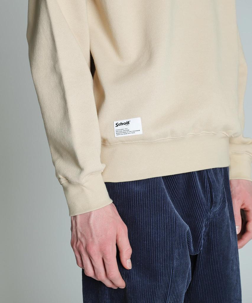 Schott LIFE ON WHEELS CREW SWEAT Men's L 040 Beige 782-4232002