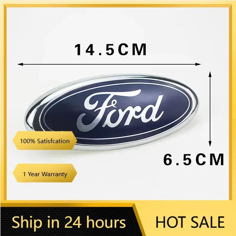 Car Sticker 2026 For Ford 14.5X6cm Emblem for Ford Mondeo Explorer Focus 2 3 Fusion Transit F150 Fiesta Car Logo Front Grille Tr