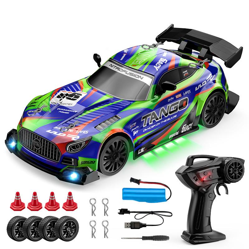 1/24 Remote Control Four-wheel Drive Drift Sports Car With LED Lights Racing High Speed Vehicle Kids Toys Multiplayer Game Gifts
