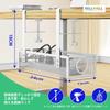 Clamp-type Under-Desk Storage Rack, Desk Side Pocket, Desk Organizer, Cable Management Tray with Metal Arms, No Drilling Required, Hidden Cables,