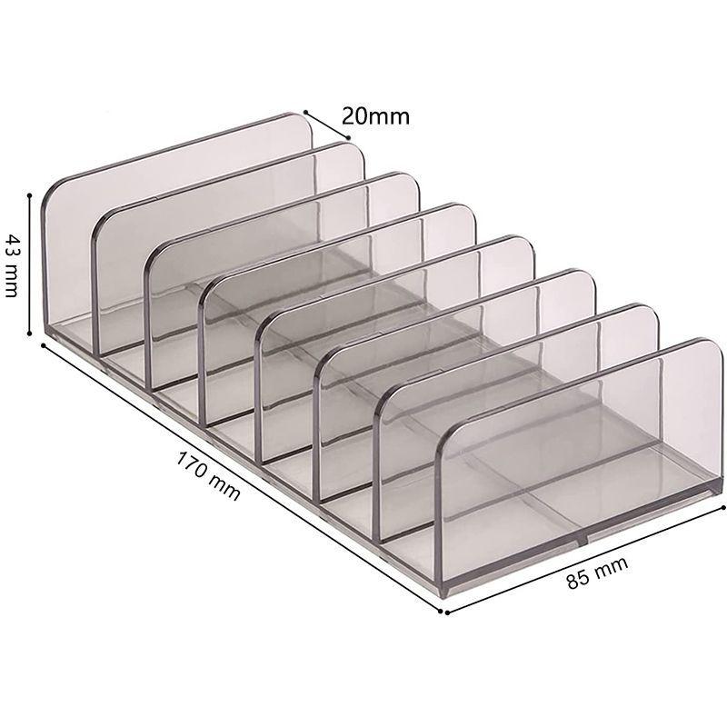 Şeffaf Dikey Makyaj Düzenleyici: Far, Allık, Pudra Saklama Kutusu Bölücü Stand