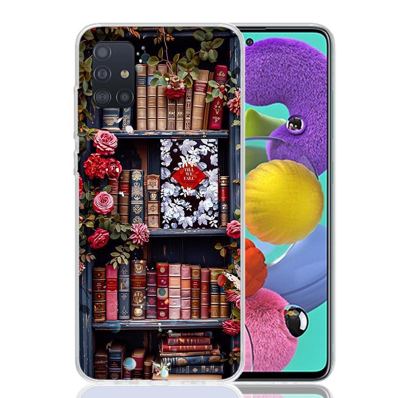 Read Books Illustration Reading Phone Case For Samsung Galaxy A52 A32 A22 A12 A02S A50S A30S A51 A31 AA71 Note 20 Ultra 10 S10 P