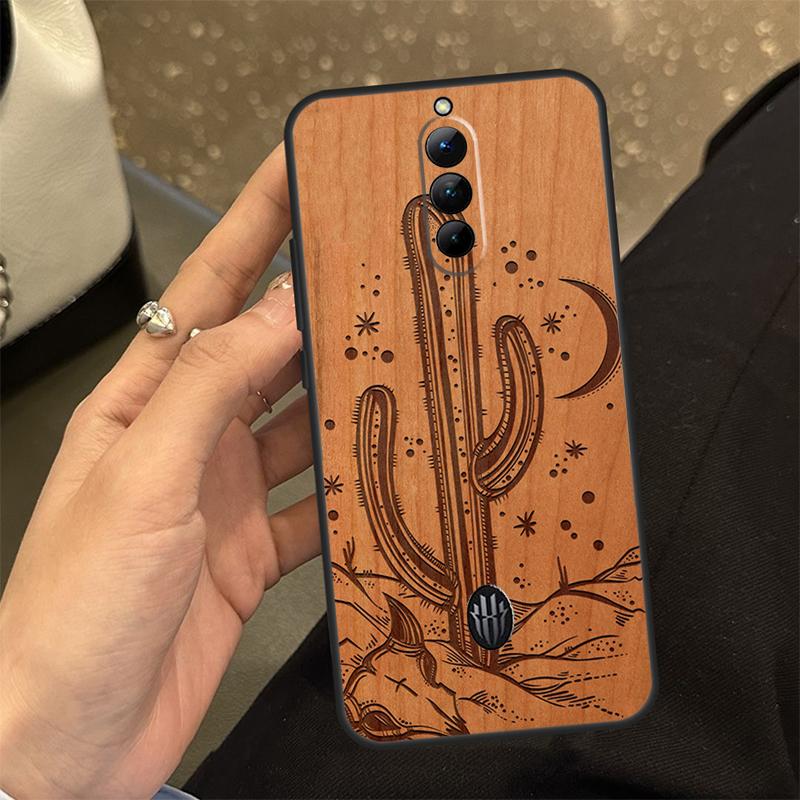 

Tree Rose Skull Cactus Wood Case For ZTE Nubia RedMagic 10 Air 6 7 6S 7S Pro RedMagic 10S 9S 8S 8 9 10 11 Pro Plus Cover RedMagic 10S Pro