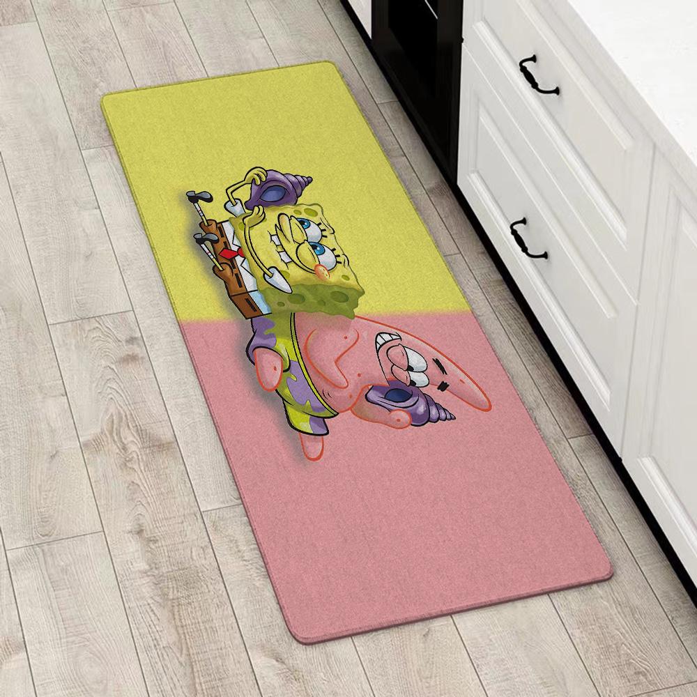 Entrance Front Door Doormat Anime S-SpongeBobs Non-slip Kitchen Rug Living Room Rugs Balcony Bathroom Foot Mat Floor Mats Carpet