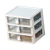 Desk Organizer Clear Plastic Desk Storage Box with 3 Drawers for Office Supplies Makeup