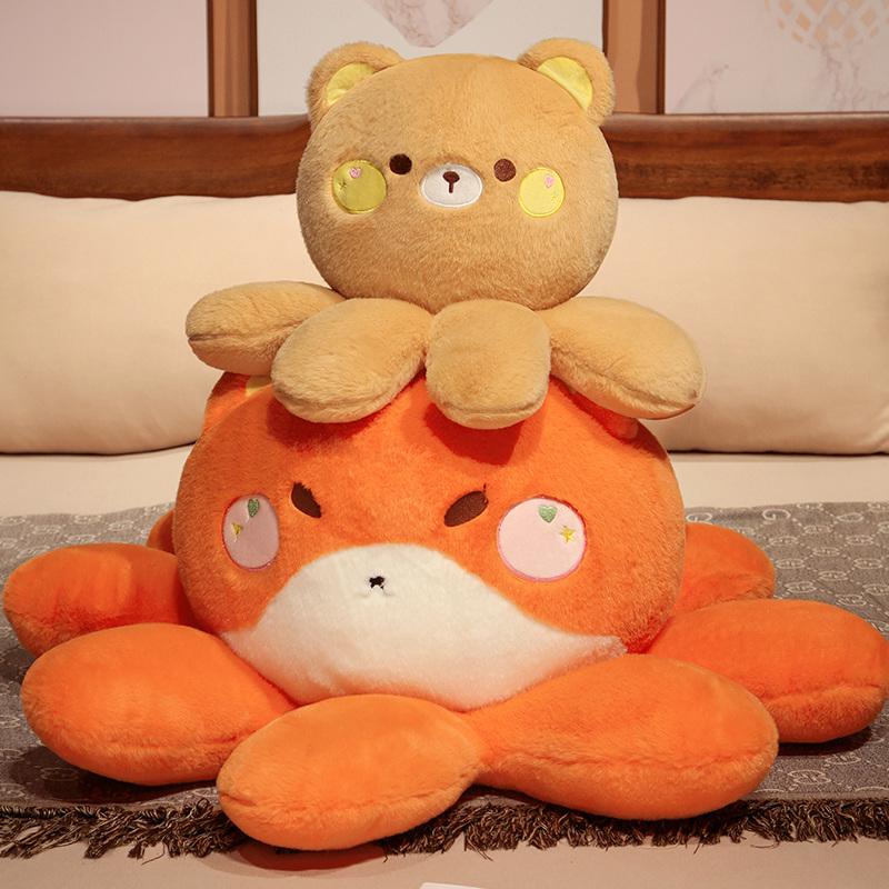 Nice Huggable Soft Plush Cat Rabbit Fox Bear Toy Cosplay Octopus Legs Stuffed Animals Doll Baby Appease For Kid
