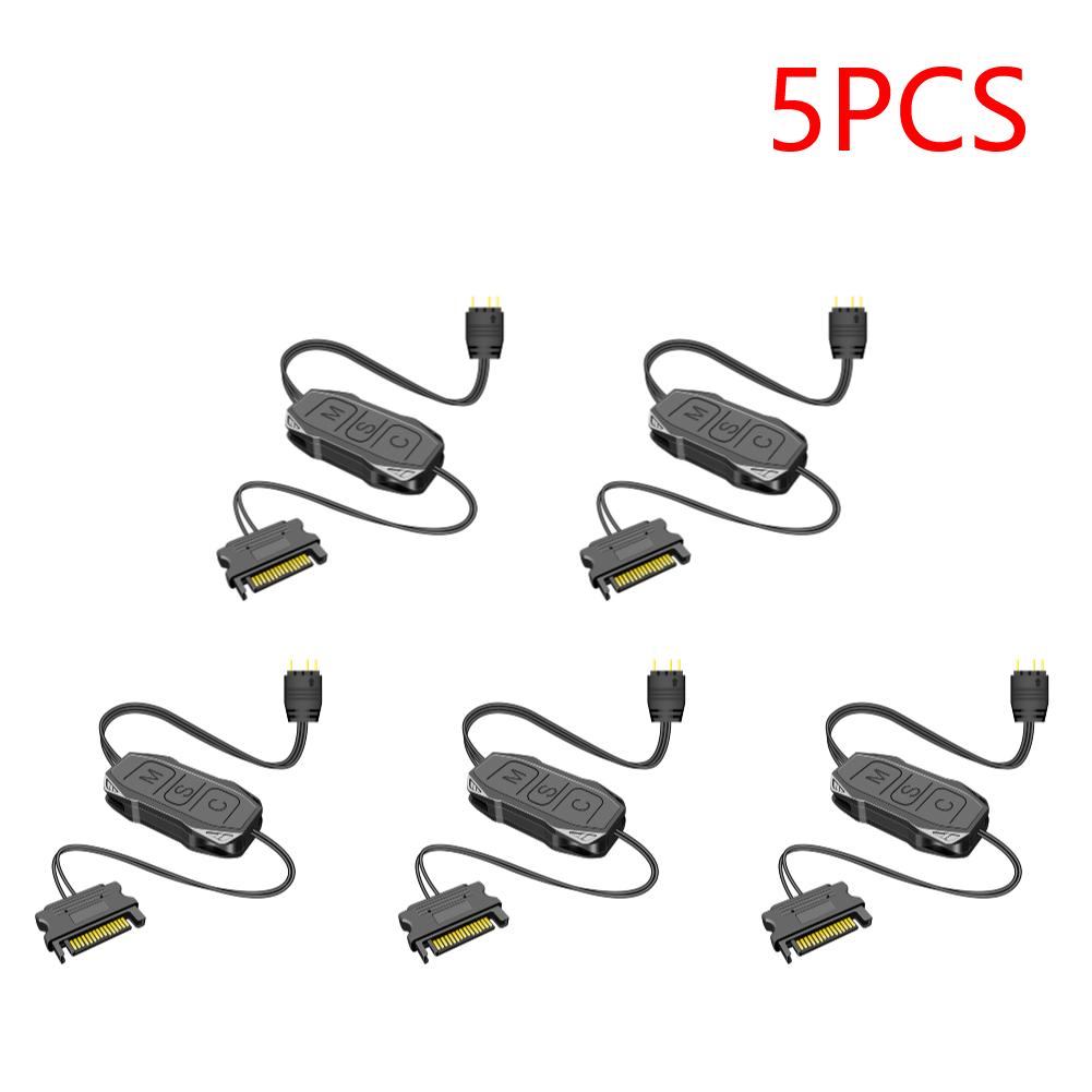 AR-1 RGB Controller Cable Computer PC 5V 3 Pin to SATA AURA ARGB Mini Control HUB Adapter for Cooling Fan Light Strip