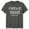Vintage 1980 Original Parts 46th Birthday Unisexs TShirt Gift Fortysix Fifth