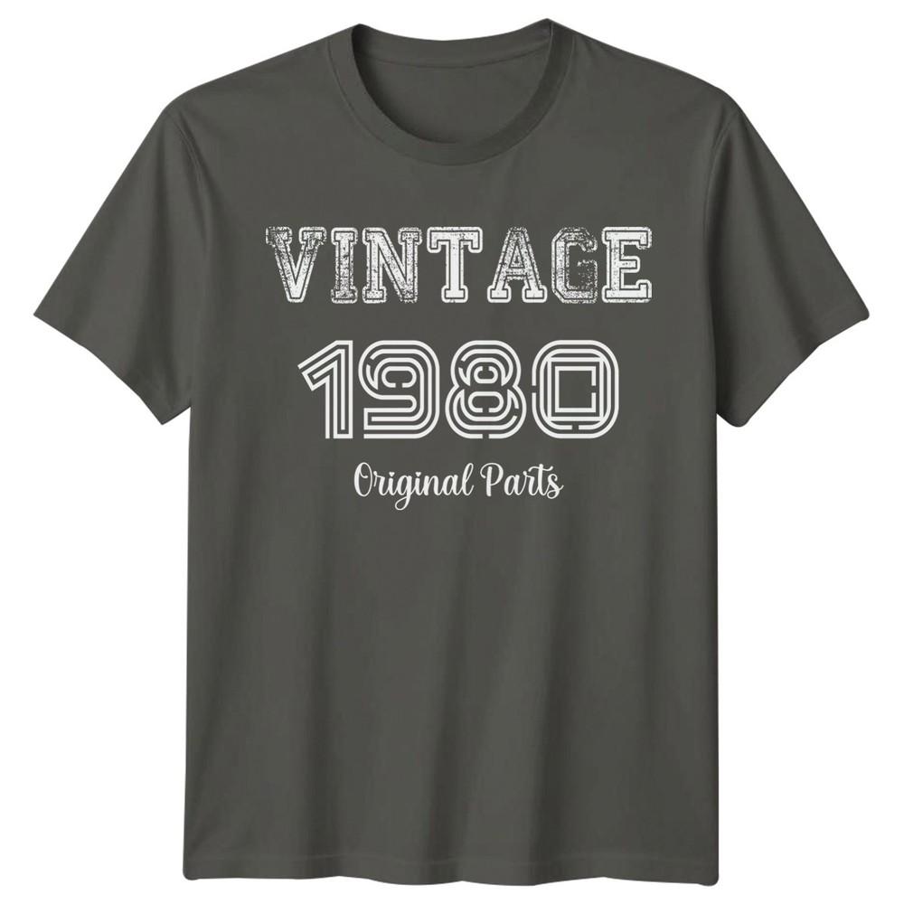 Vintage 1980 Original Parts 46th Birthday Unisexs TShirt Gift Fortysix Fifth