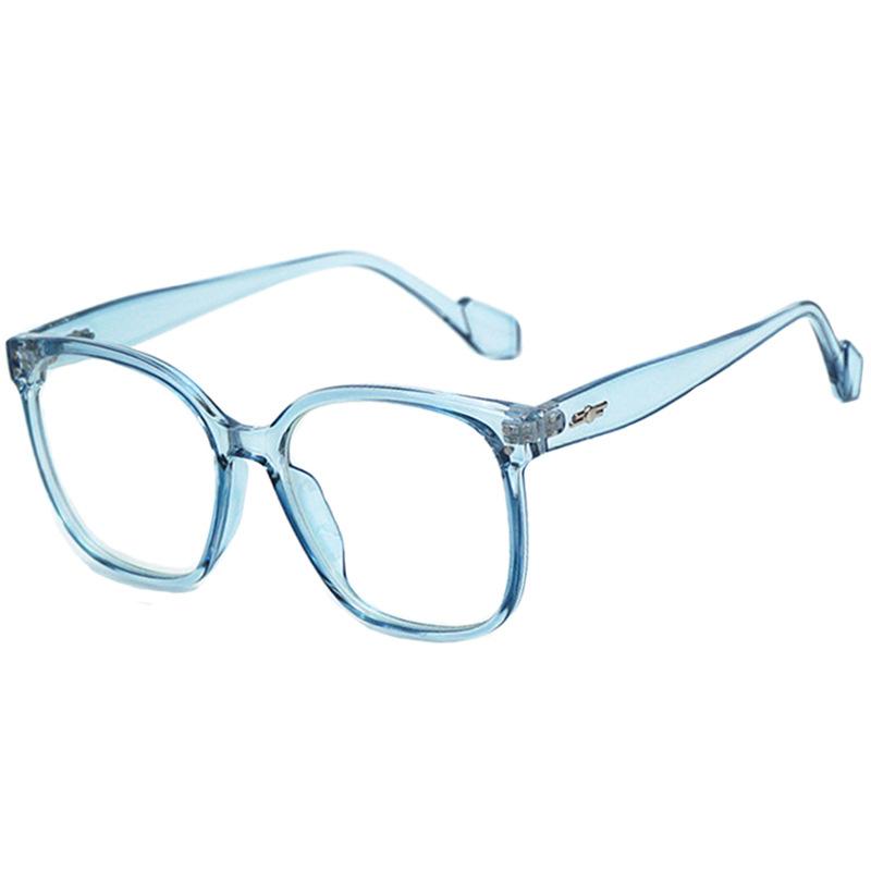 

Плоские очки Большая оправа Очки с защитой от синего света Модные Обычные для круглого лица Можно сочетать с оправами для миопии