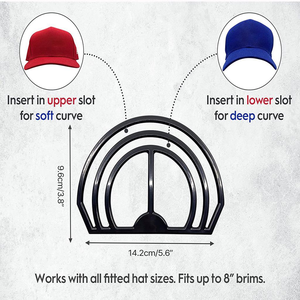 Adjustable Hat Brim Bender Cap Brim Bender Hat Shaper for Baseball Caps Plastic Dual Slots Cap Curving Band Accessory