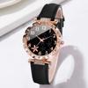 Elegant Diamond-Studded Women's Quartz Watch & Bracelet Set