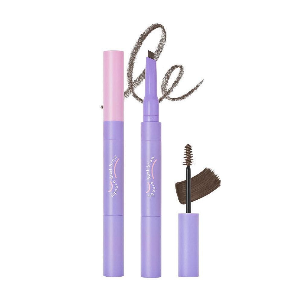LALA CHUU Square Dual Eyebrow (Pencil + Brow Cara) 2 Pcs