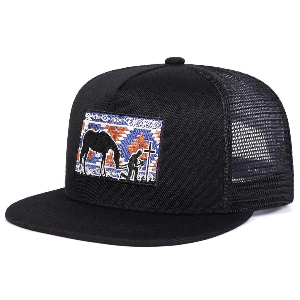 Net Hip-Hop Stitching Embroidered Cross Horse Neutral Gender Women Men For Hats Spring Summer Outdoor Adjustable Casual Baseball Caps Sunscreen