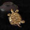 Solid Brass Feng Shui Turtle 24 Solar Terms 12 Hours Longevity Figurine Home Office Wealth Lucky Decoration