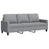 Vidaxl Sofa 3-Osobowa, Jasnoszara, 180 Cm, Tapicerowana Tkaniną