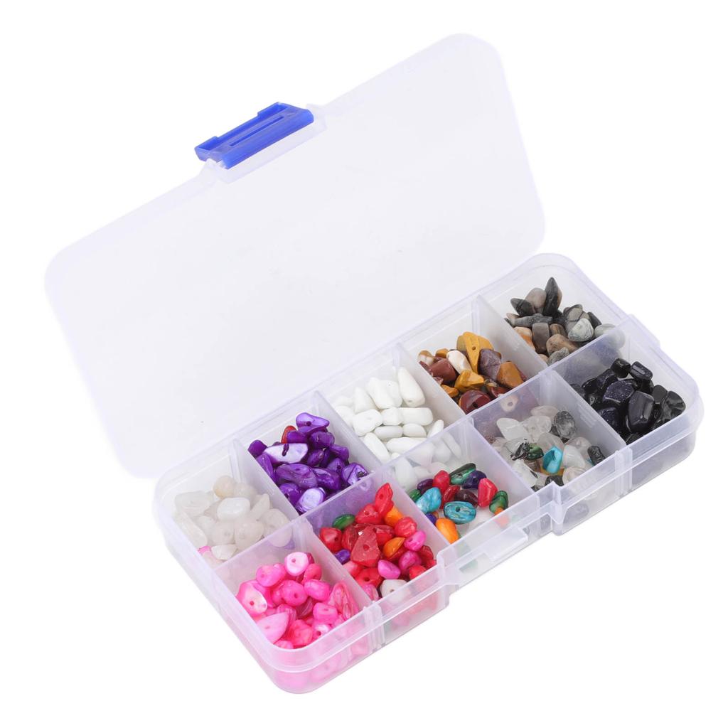 Chip Stone Beads Irregular Shape Multi Colors Toxic Free Crushed Beads with Box for DIY Jewelry Fish Tank Decor