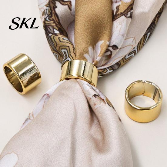 Non-slip Scarf Ring 3Pcs Minimalist Round Rings, Golden Plastic Slide Women Simple Holders for Neckerchiefs Shawls Shirts Electroplated