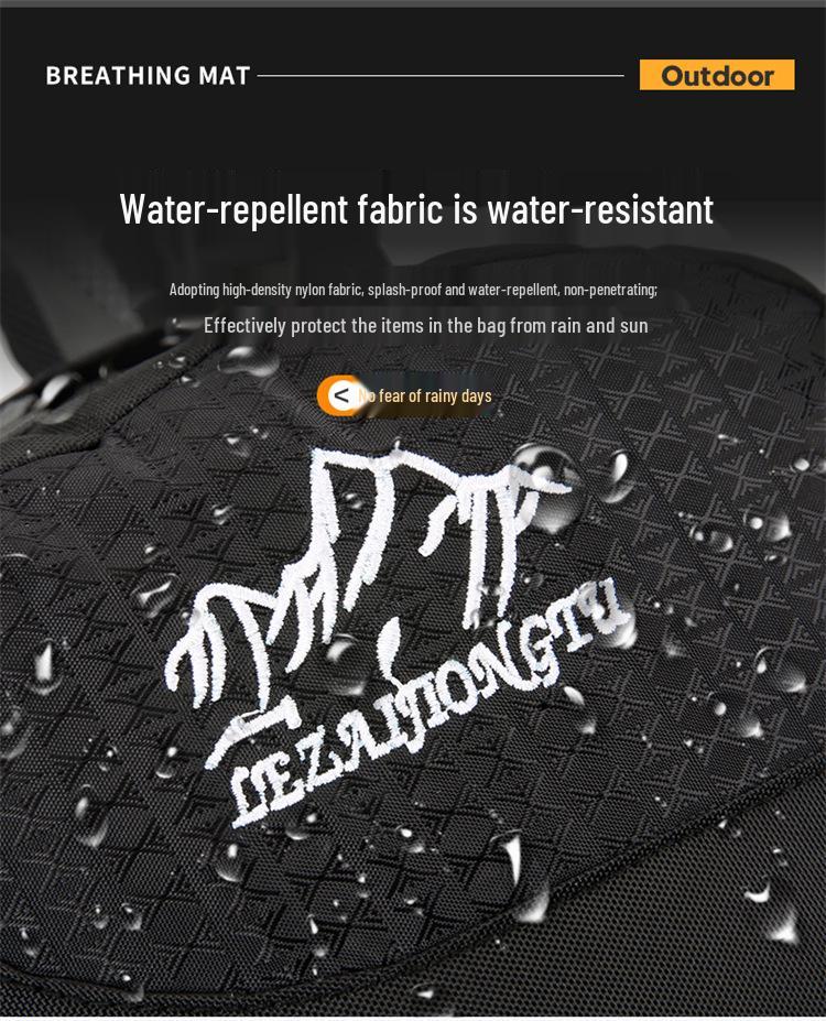 Water-Repellent Nylon Hiking Backpack with Bracket - Large Capacity, Multifunctional Outdoor Shoulder Pack