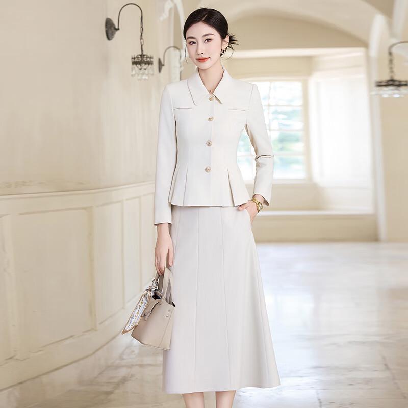 Tluo Man Women's Elegant Two-Piece Suit Skirt Set