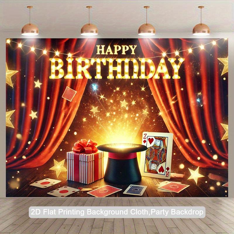 1 piece of 2D plane magician's birthday indoor and outdoor banner decorations birthday decoration items for festival parties