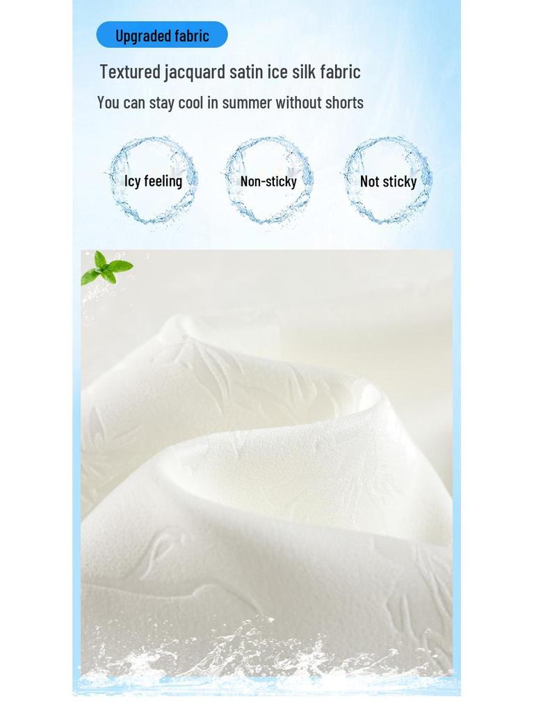 Damen Sommer Jacquard Satin Eis Seide Weitbein Hose