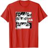 Manga Girl Eyes Panel Art Tshirt Graphic Tee Cool Japanese Text Print Casual Crew Neck Top