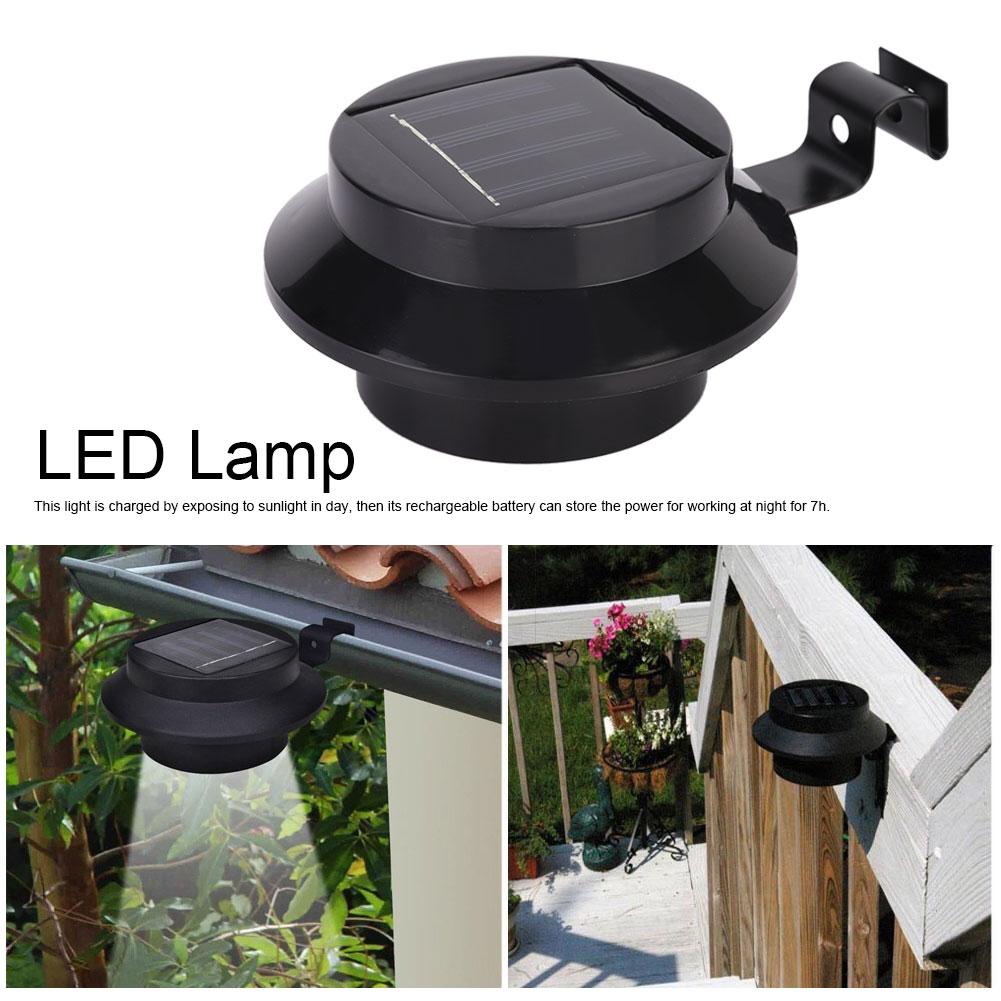 Außen Solar Landschaft Zaun Hof 3LED Lampe Wasserdicht Garten Rasen Nachtlicht