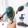 Reusable Comb Cleaning Brush with Dual-Action Comb & Brush Head - High Toughness Durable Bristles, Hollow Head Design for Air Cushion & Curling Combs