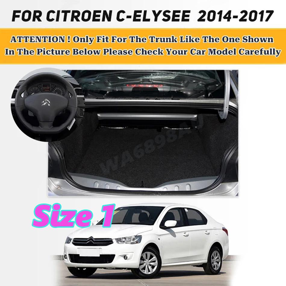 Custom High Quality Car Trunk Mat For Citroen C-Elysee 2014 2015 2016 2017 2018 Anti Dirty Durable Leather Carpet Protective Pad