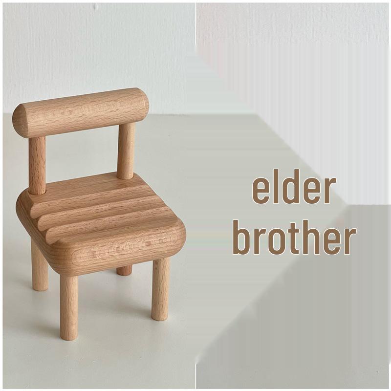 Creative Wooden Phone Holder & Desktop Ornament Stand