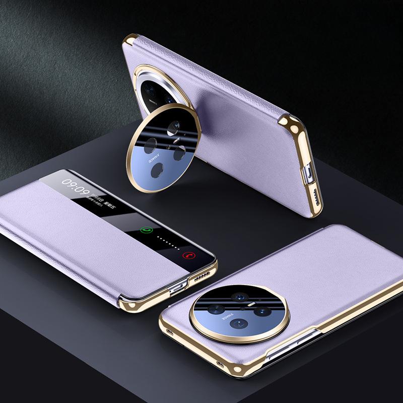 

Подходит для чехла для мобильного телефона Huawei Mate70pro, кронштейна для объектива Huawei, всестороннего 70, умного окна, кожаного чехла для мужчин Huawei Mate 70