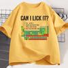 Can I Lick It Periodic Table T Shirt Unisex Women Periodic Table Tshirt Casual Chemistry Teacher Tshirt Round Neck Short Sleeve