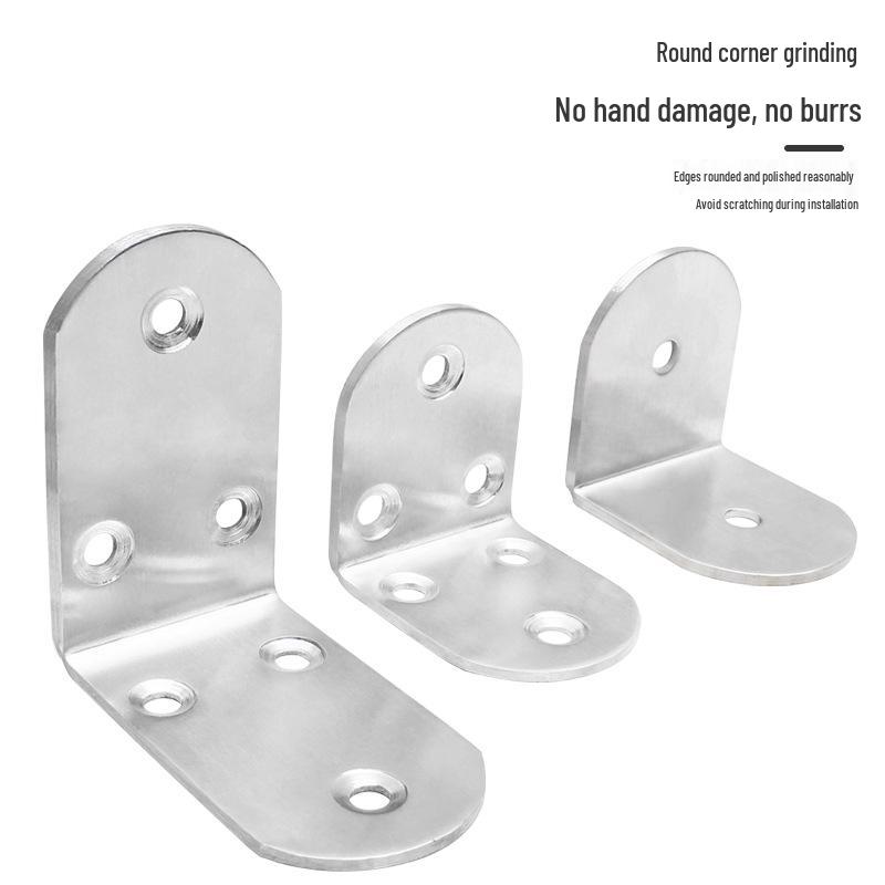 Thickened Stainless Steel 90° Right Angle L-Shaped Corner Bracket Shelf Support