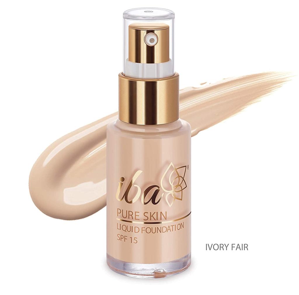 Iba Primer + Foundation + Compact Combo, Ivory Fair, 30 millilitre l Long Lasting, Full Coverage Base Makeup l Vegan & Cruelty Free