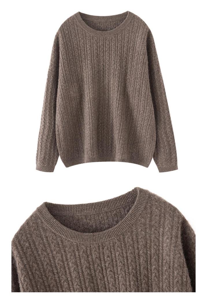 Women's Casual Loose-Fit 100% Cashmere Knit Sweater - Autumn & Winter Style