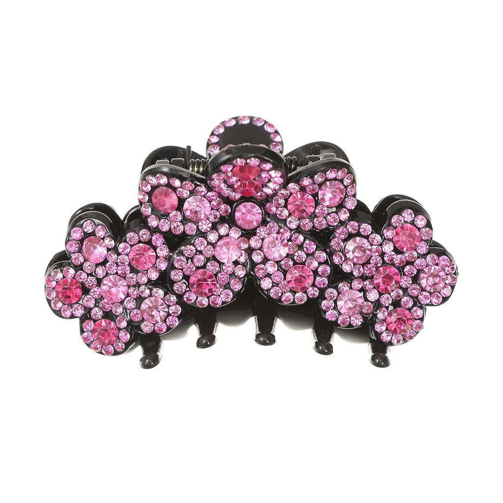 AWAYTR Glitzernde Strass-Blume Haarklammer Haarspange Mädchen Koreanische Pferdeschwanz-Haarnadel Frauen Hai-Klammer Temperament Haarklammer