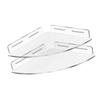 2 Pieces Bathroom Corner Shelves Adhesive Mounted Acrylic Shower Storage with Large Capacity Design