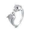 2026 European and American fashion high-end leopard head opening ring female personality ins index finger ring trendy accessories