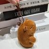 Adorable Plush Capybara Keychain Accessory With Cute Cartoon Design For All Occasions