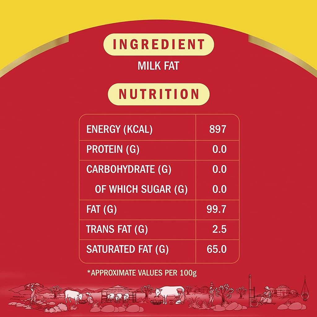Aashirvaad Svasti Pure Cow Ghee - Desi Ghee o bogatym aromacie - 200ml