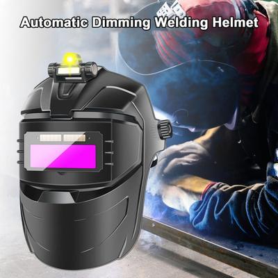 Electric Welding Mask Solar Powered Auto Darkening Helmet Multifunctional Welding Shield for Safe Welding Work