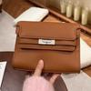 2026 new exquisite and trendy women's oblique span small square bag, first-layer cowhide handbag, genuine leather handbag, and lower bag.