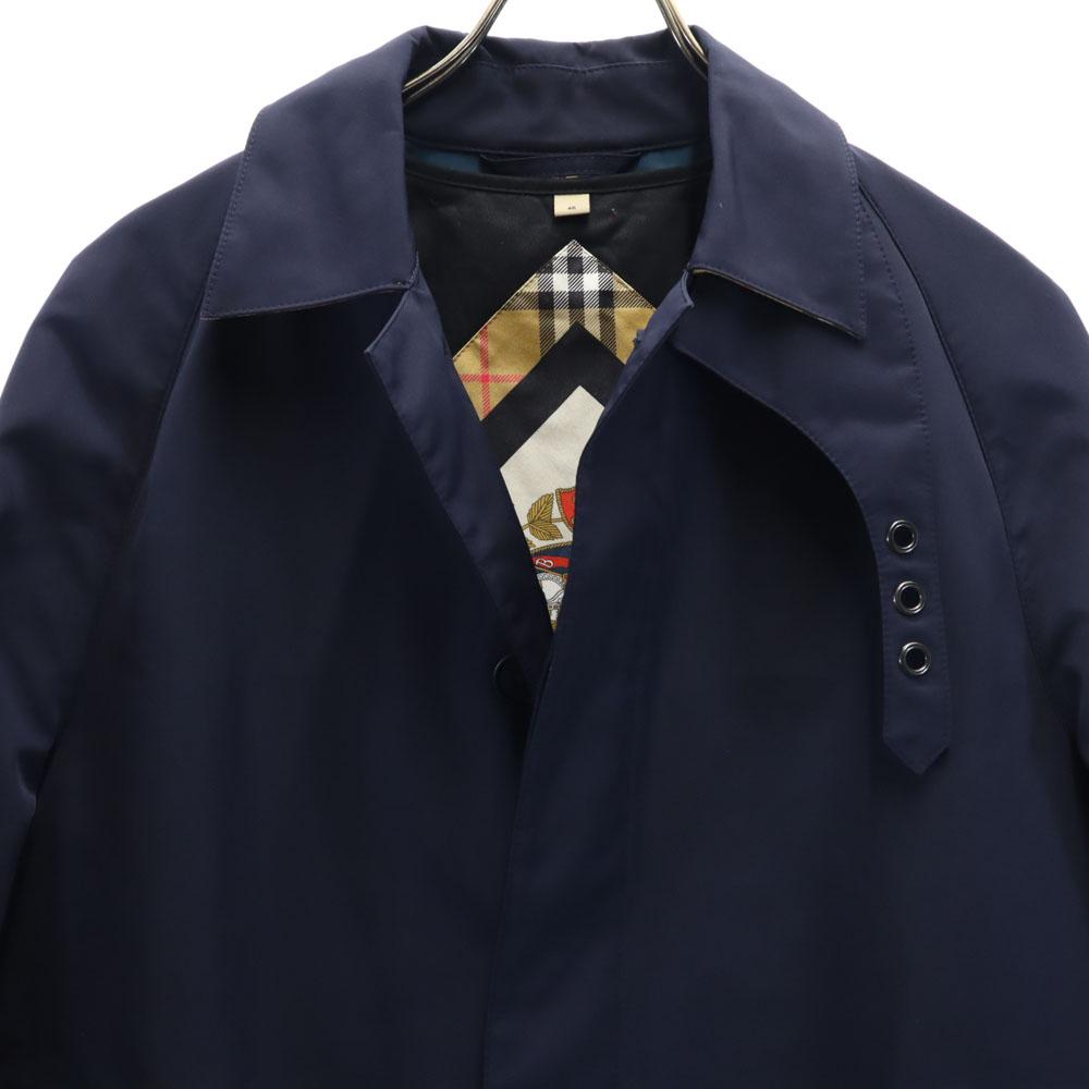 BURBERRY With liner Stainless collar coat 46 Navy Men's Used