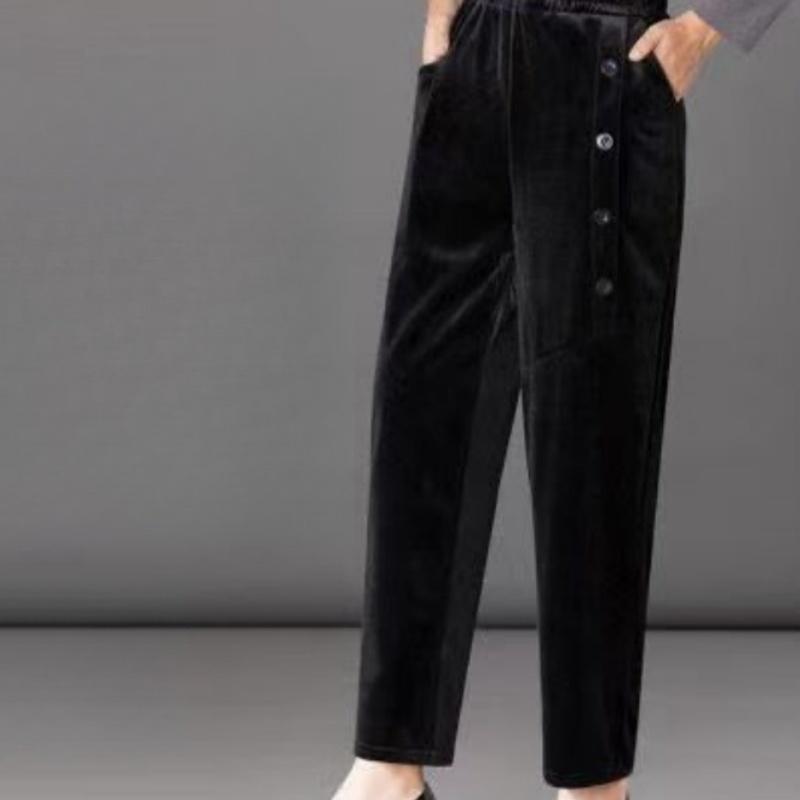Chic Autumn Winter Vintage Corduroy Pants New Casual High Waist Warm Long Pants Retro Ankle-length Streetwear Fashion Trousers