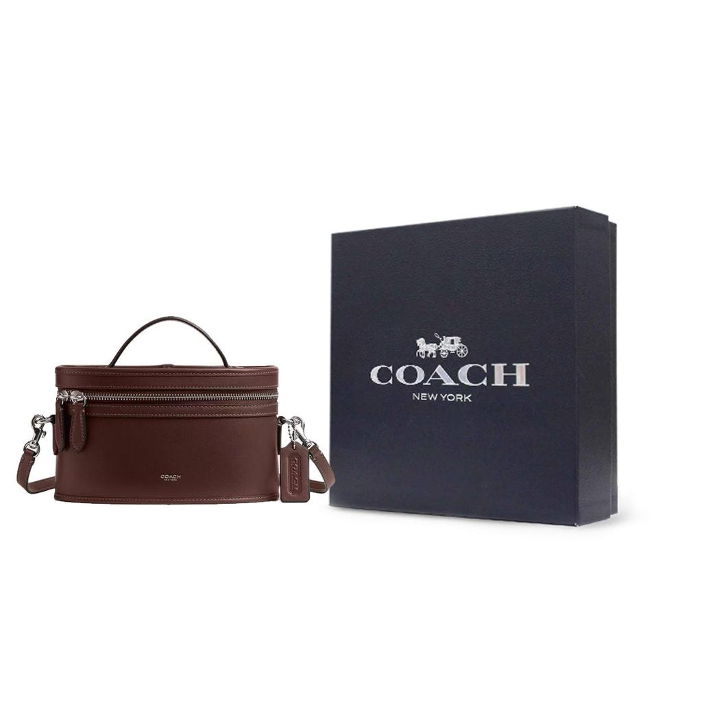 Coach Trail 21 Logo Leather Shoulder Crossbody Bag Small Women bags Maple CBG93-LHMPL