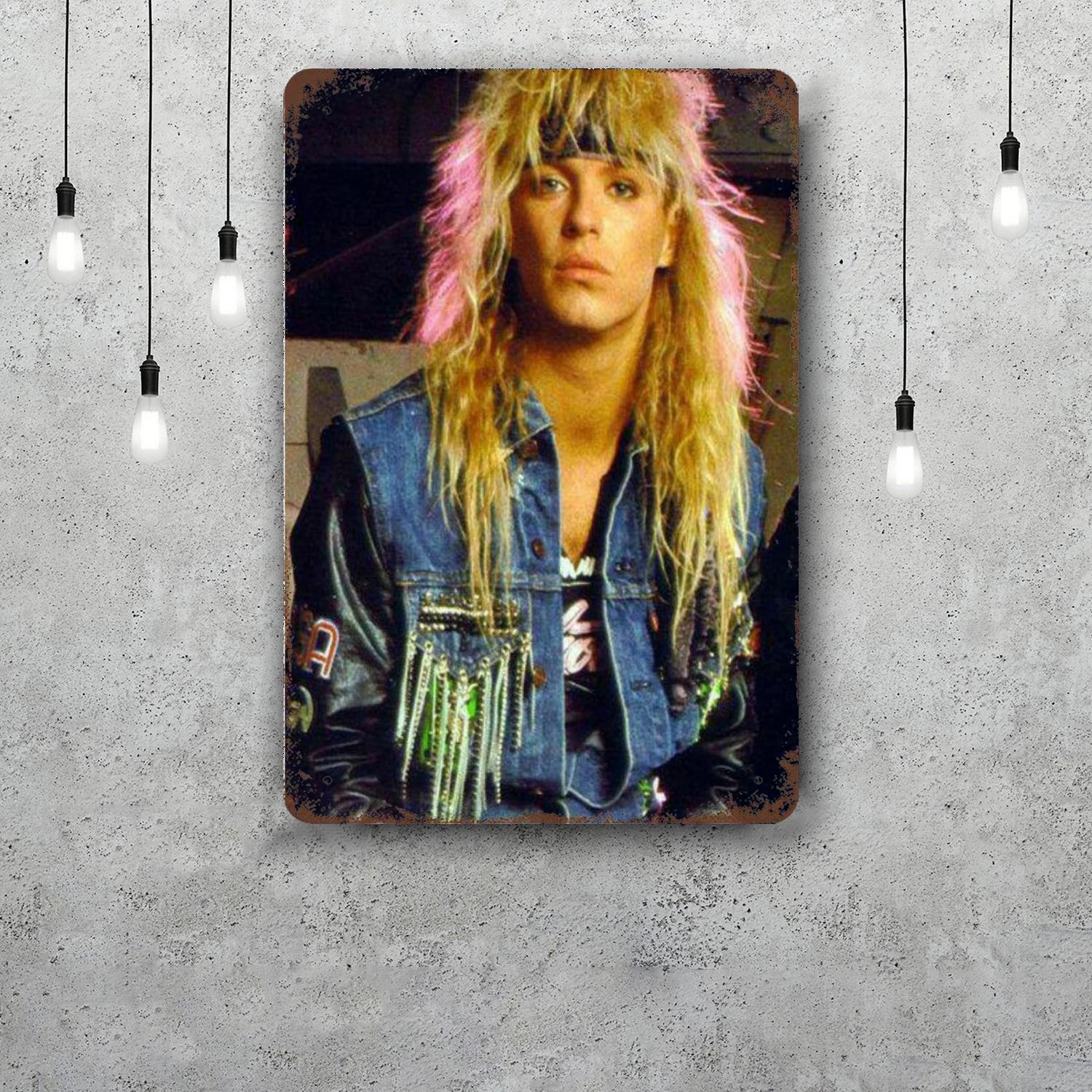 

Bret Michaels Vintage Metal Tin Signs Posters Decor Retro Metal Plaque Wall Art Decor for Garage Bar 20x30cm（7.8x11.8inch）